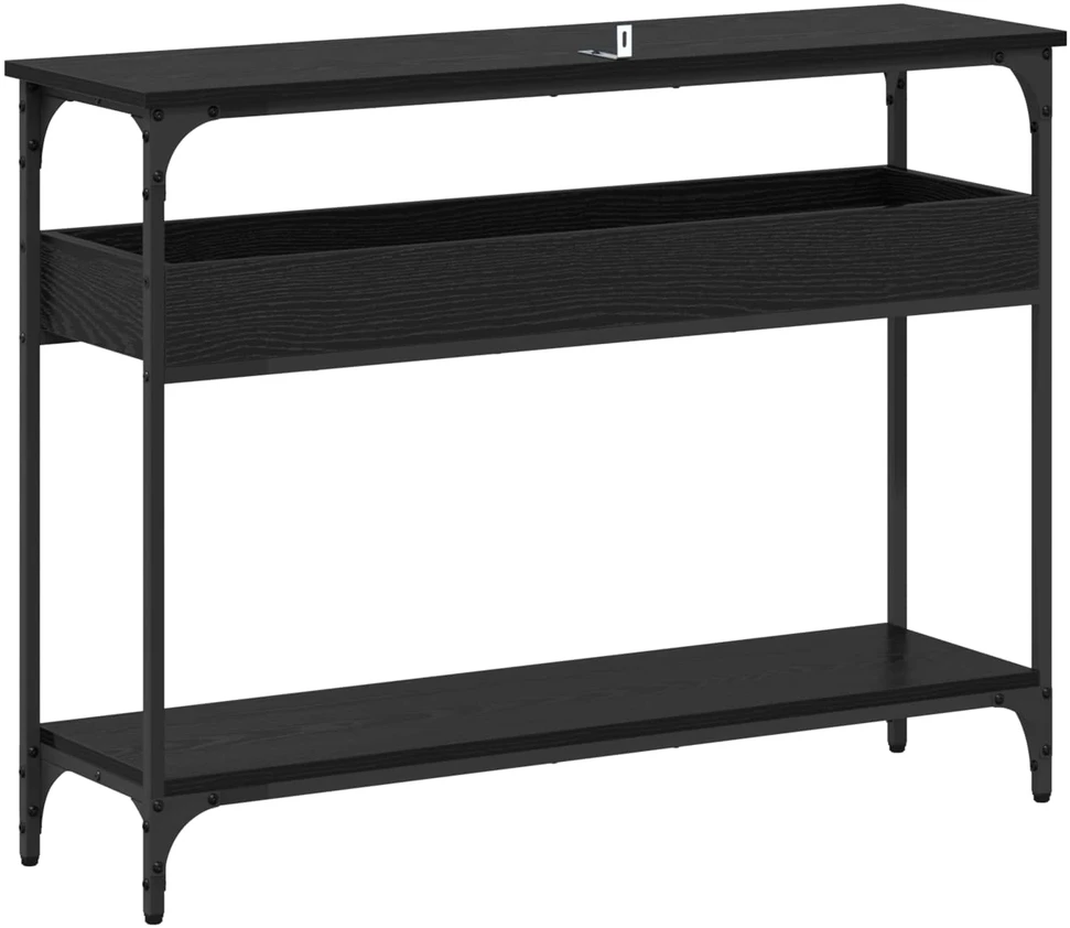 Konsolinis stalas juoda ąžuolo 100 x 29 x 75 cm