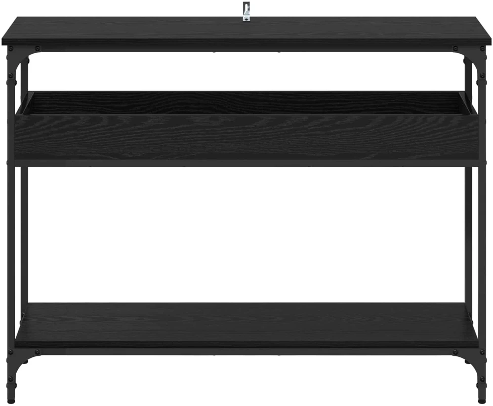 Konsolinis stalas juoda ąžuolo 100 x 29 x 75 cm