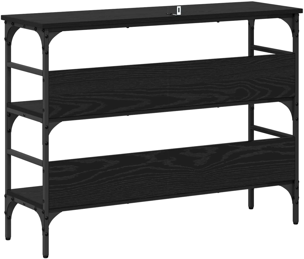 Konsolinis stalas juoda ąžuolo 100 x 32 x 75 cm