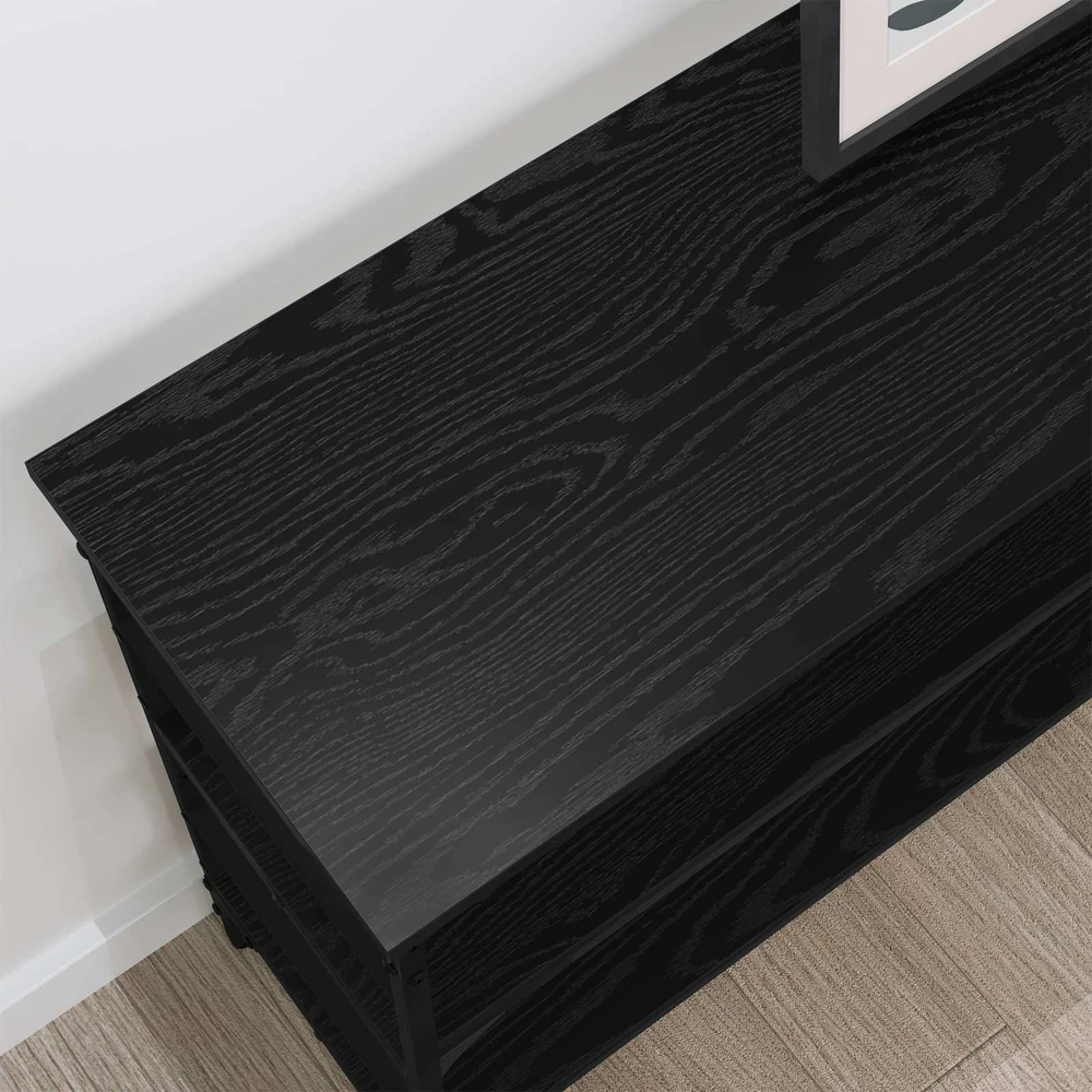 Konsolinis stalas juoda ąžuolo 100 x 32 x 75 cm