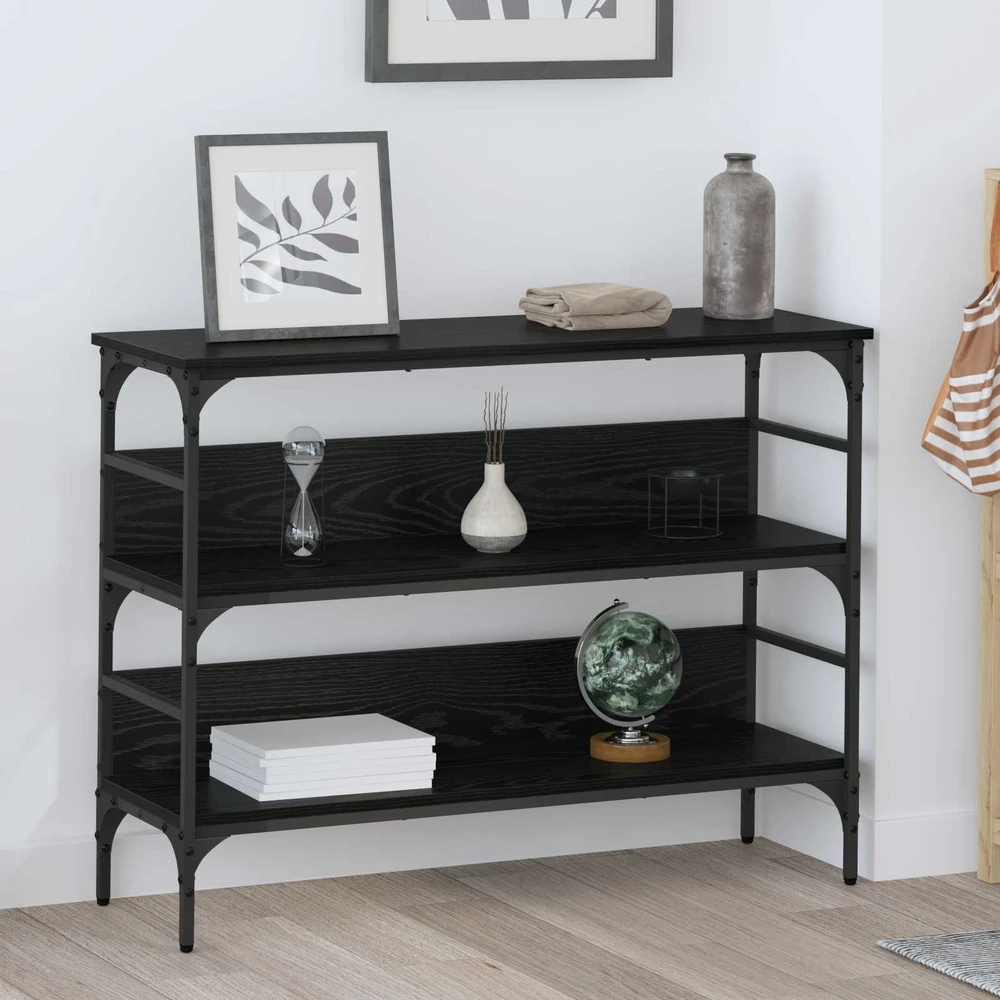 Konsolinis stalas juoda ąžuolo 100 x 32 x 75 cm