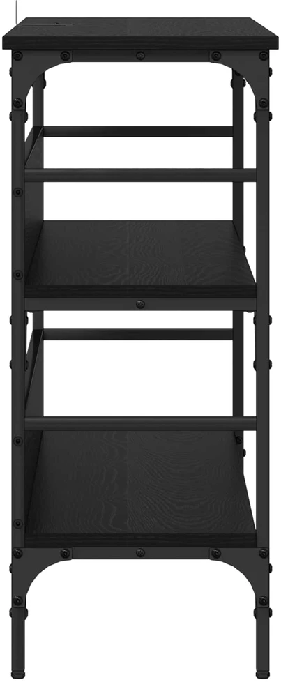 Konsolinis stalas juoda ąžuolo 100 x 32 x 75 cm