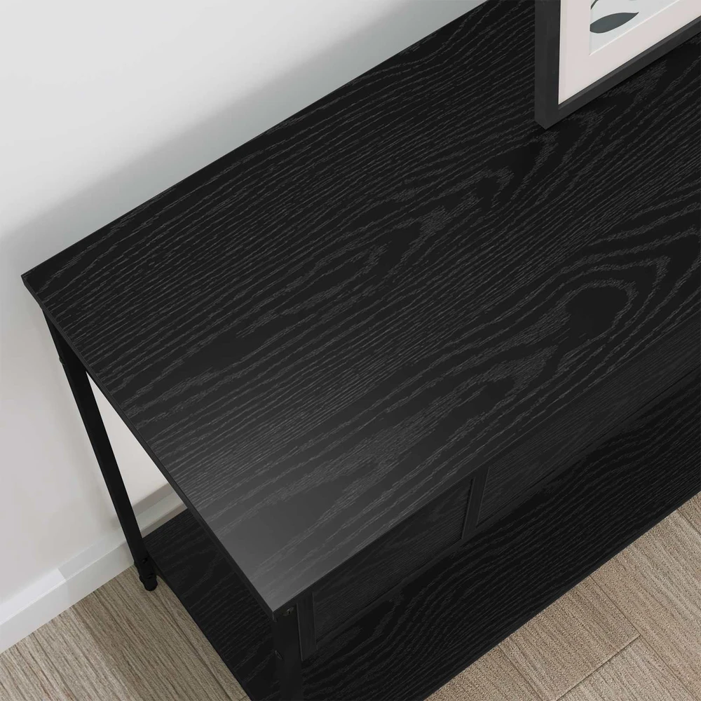 Konsolinis stalas juoda ąžuolo 100 x 34.5 x 75 cm