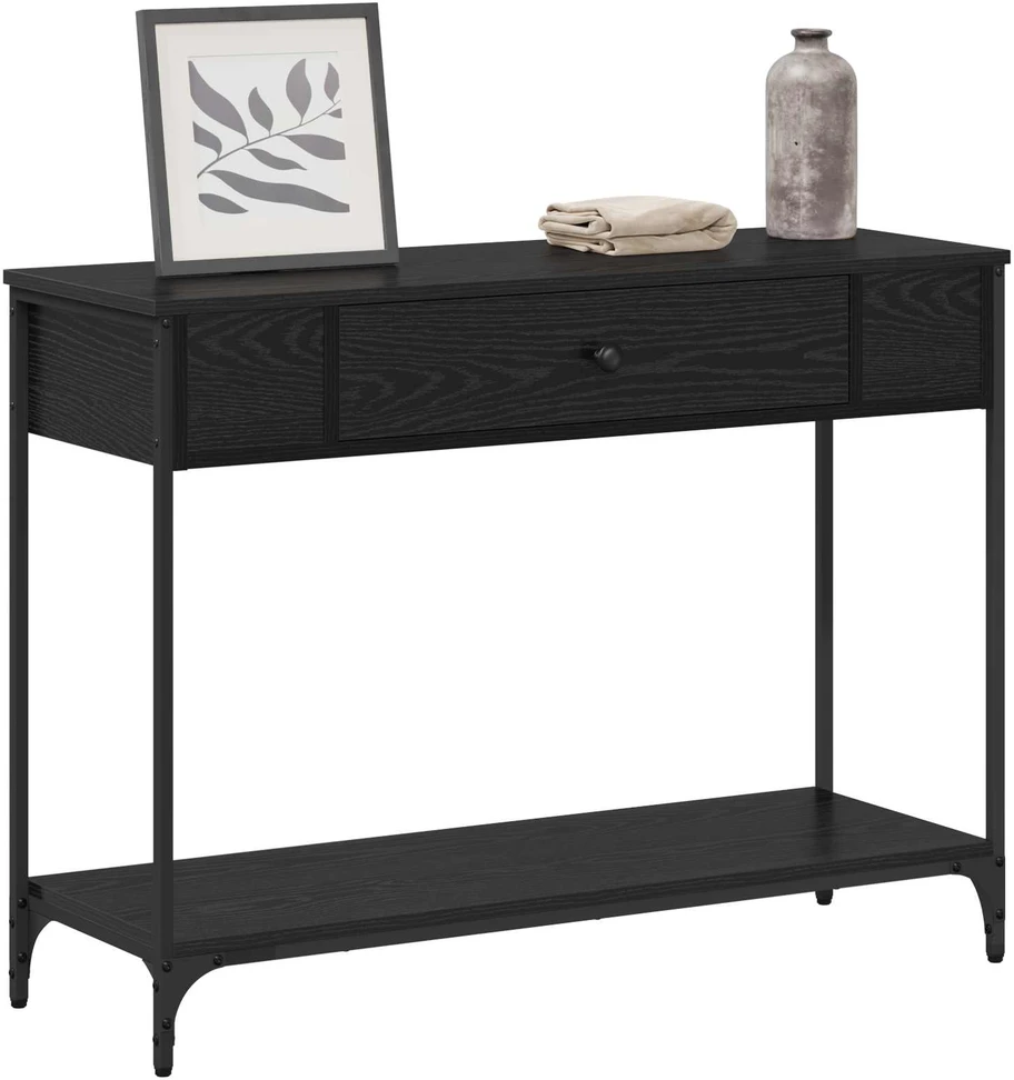 Konsolinis stalas juoda ąžuolo 100 x 34.5 x 75 cm