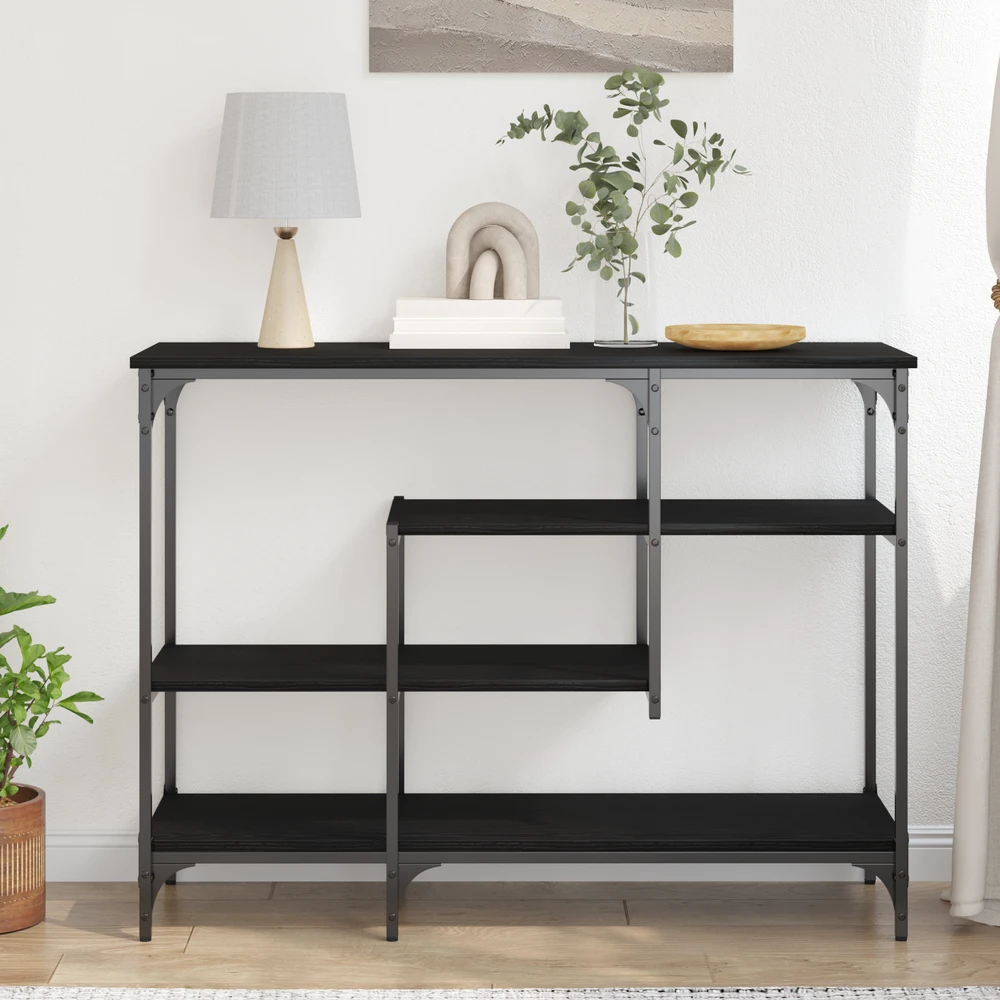 Konsolinis stalas juoda ąžuolo 100 x 35 x 75 cm