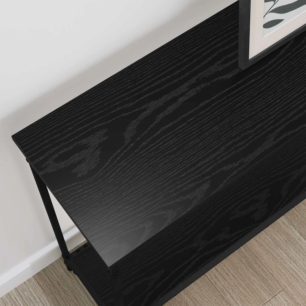 Konsolinis stalas juoda ąžuolo 101 x 30.5 x 75 cm