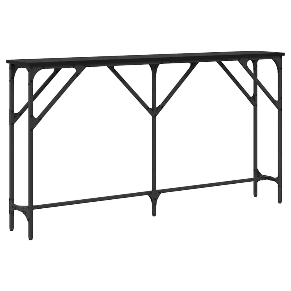 Konsolinis stalas juoda ąžuolo 140 x 23 x 75 cm