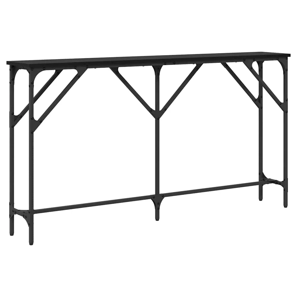 Konsolinis stalas juoda ąžuolo 140 x 23 x 75 cm