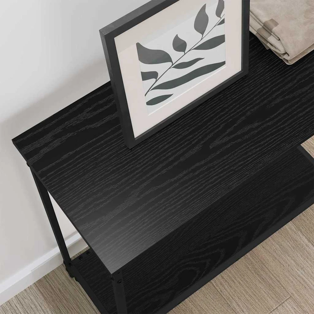 Konsolinis stalas juoda ąžuolo 75 x 30.5 x 75 cm