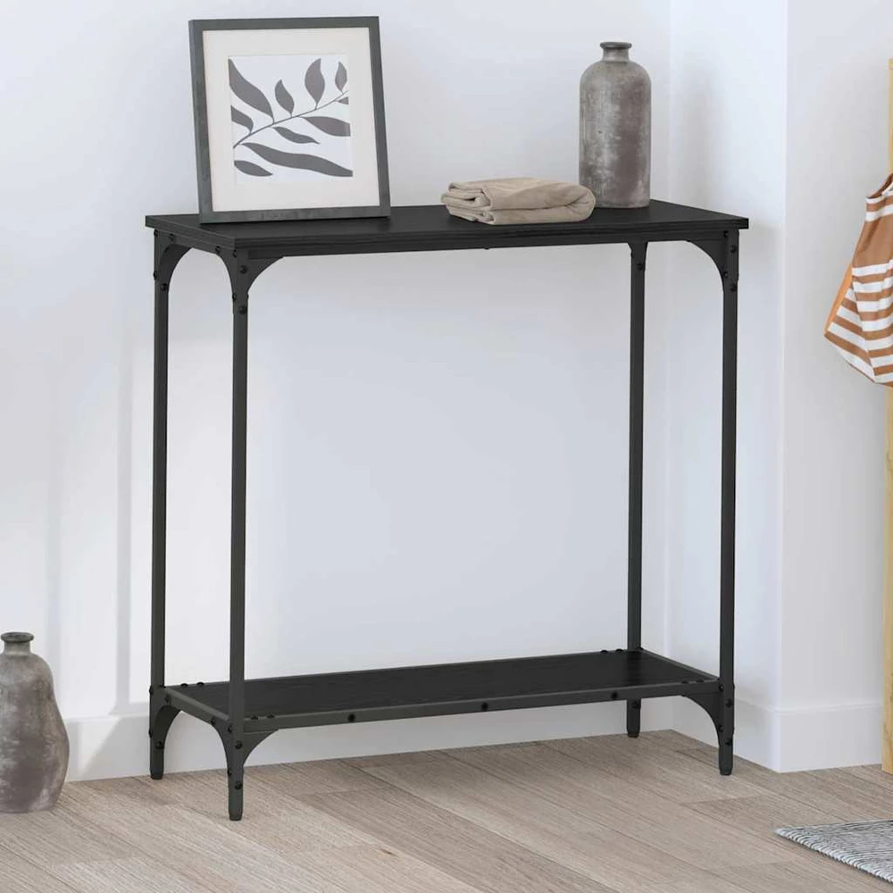 Konsolinis stalas juoda ąžuolo 75 x 30.5 x 75 cm