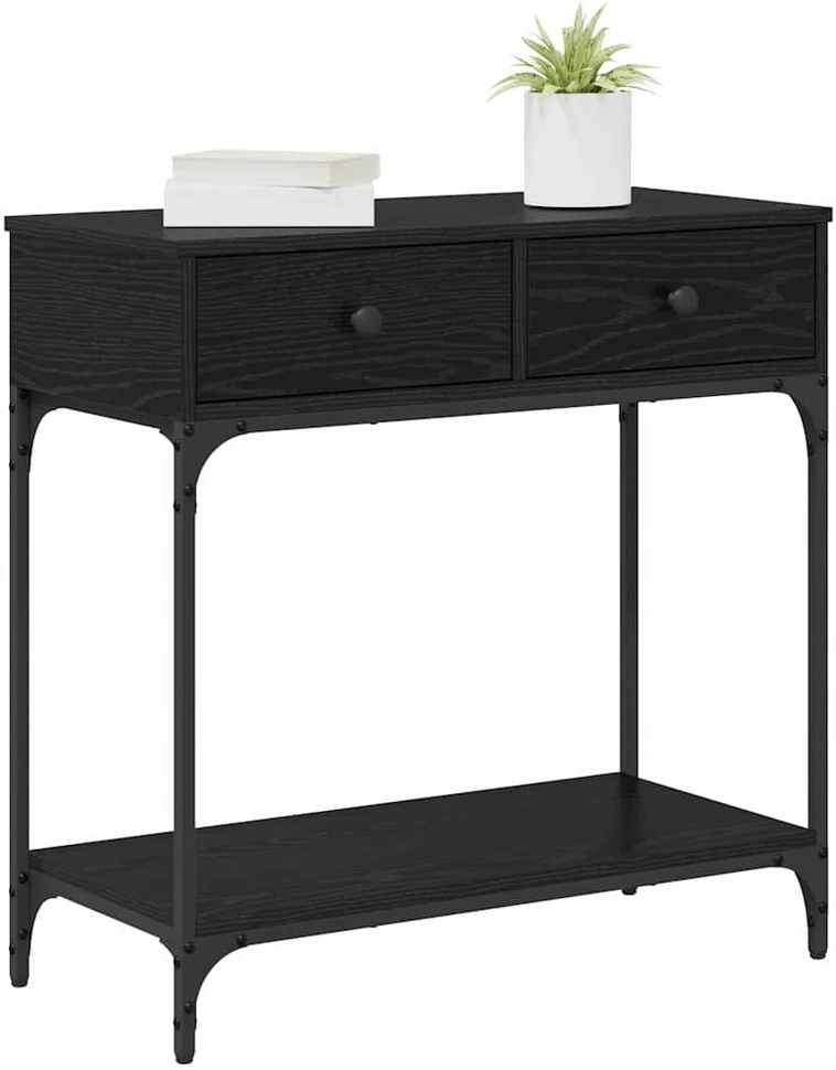 Konsolinis stalas juoda ąžuolo 75 x 34,5 x 75 cm