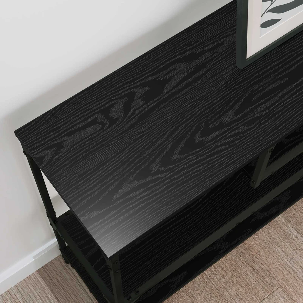Konsolinis stalas Juodas ąžuolas 100 x 30 x 75 cm