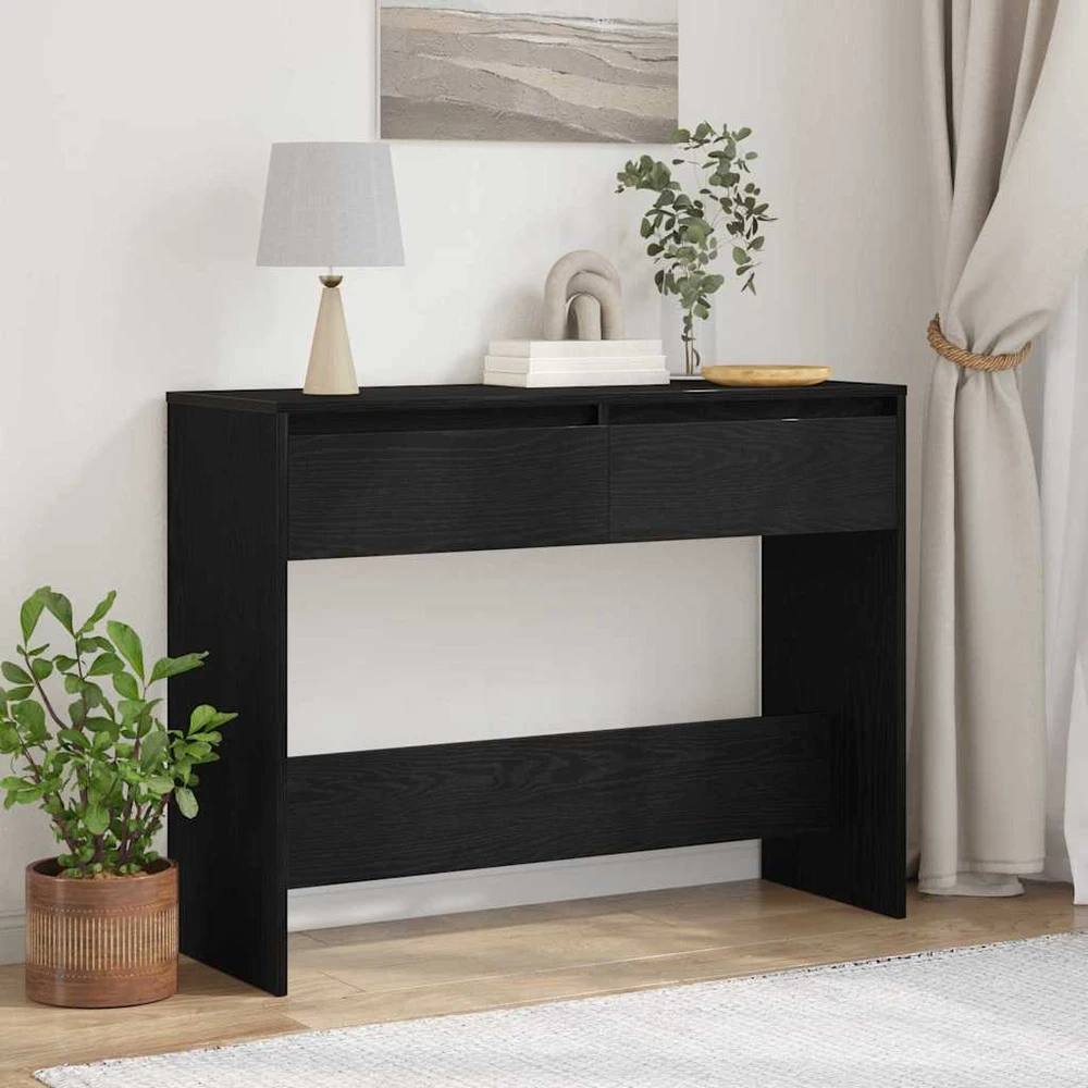 Konsolinis stalas Juodas ąžuolas 100 x 35 x 76,5 cm