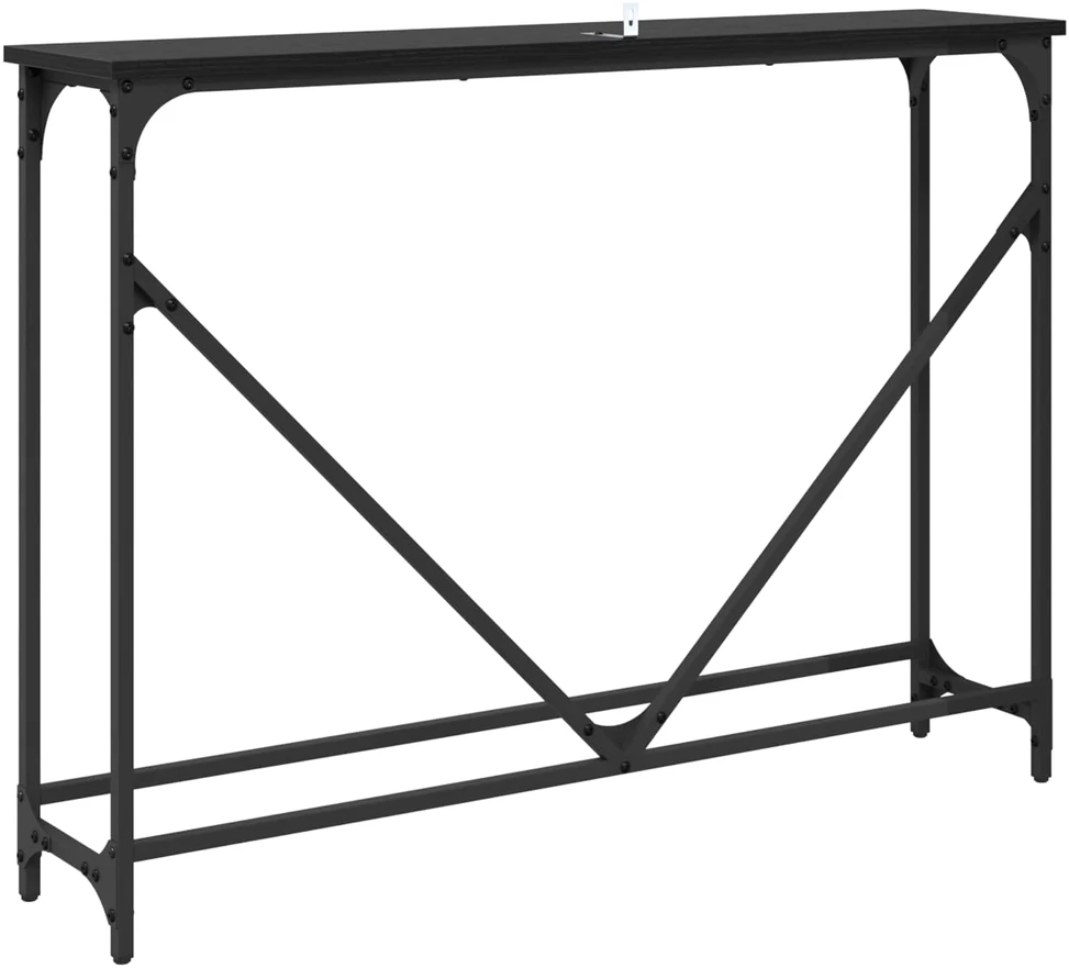 Konsolinis stalas Juodas ąžuolas 102 x 23 x 75 cm