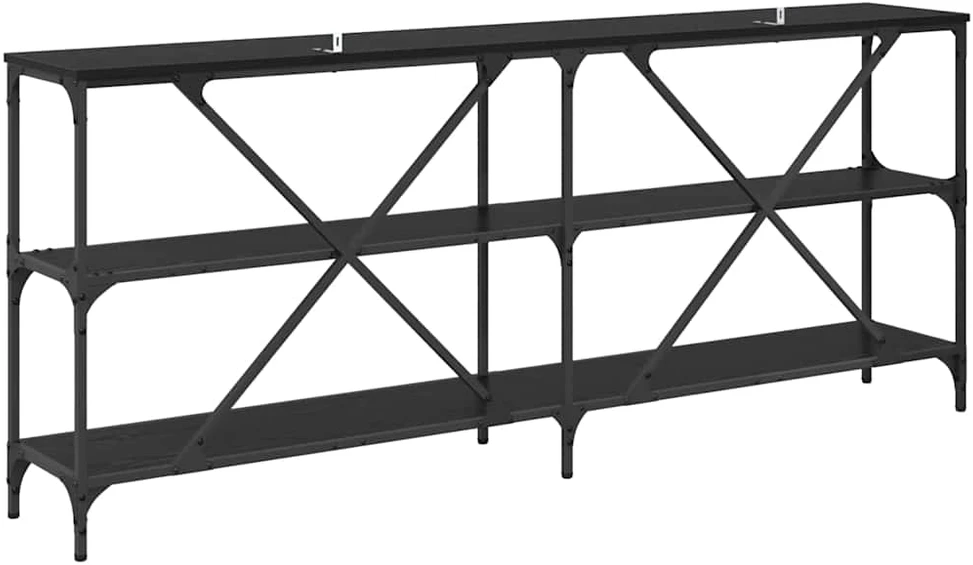 Konsolinis stalas Juodas ąžuolas 180 x 30 x 75 cm