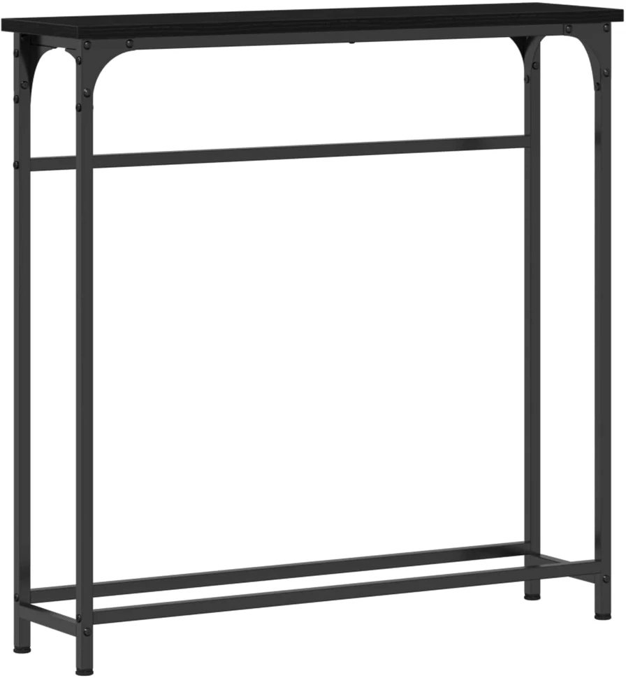 Konsolinis stalas Juodas ąžuolas 75 x 19,5 x 75 cm