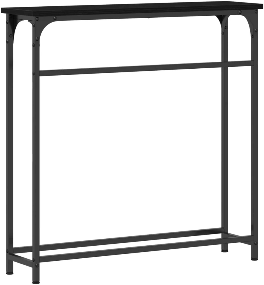 Konsolinis stalas Juodas ąžuolas 75 x 19,5 x 75 cm