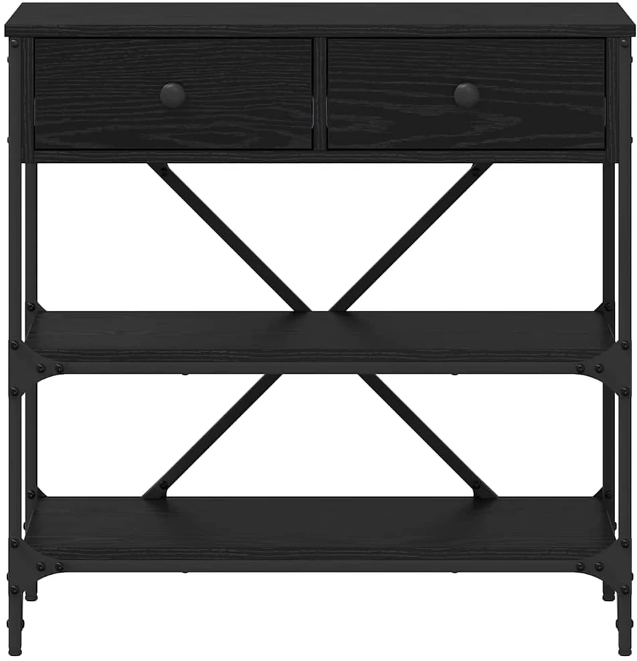Konsolinis stalas Juodas ąžuolas 75 x 34,5 x 75 cm Medis