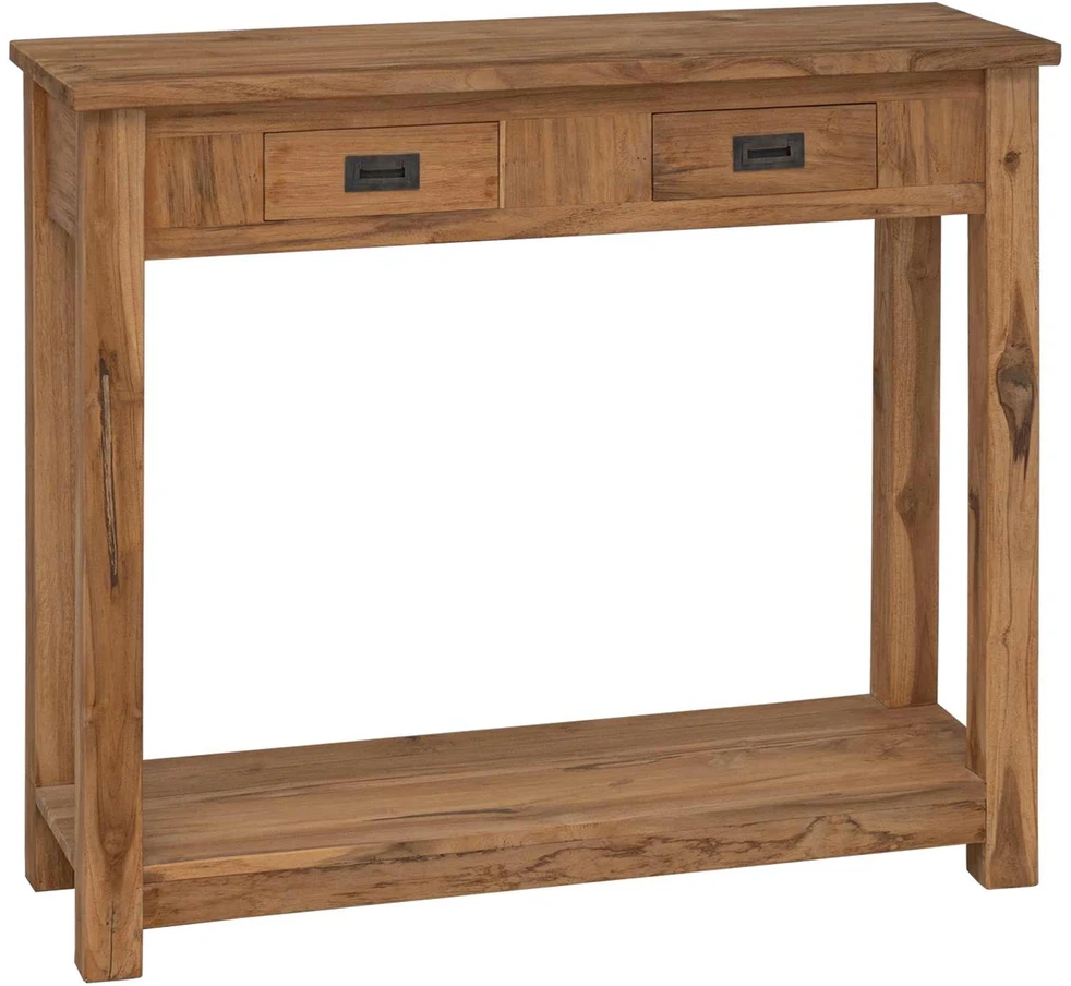Konsolinis stalas Natūrali 90 x 30 x 80 cm Kieto teka medžio