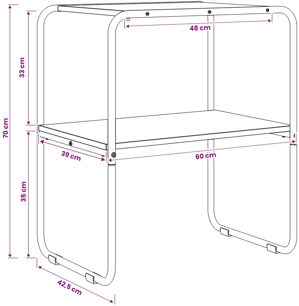 Konsolinis stalas Pilka Sonoma 60 x 42,5 x 70 cm