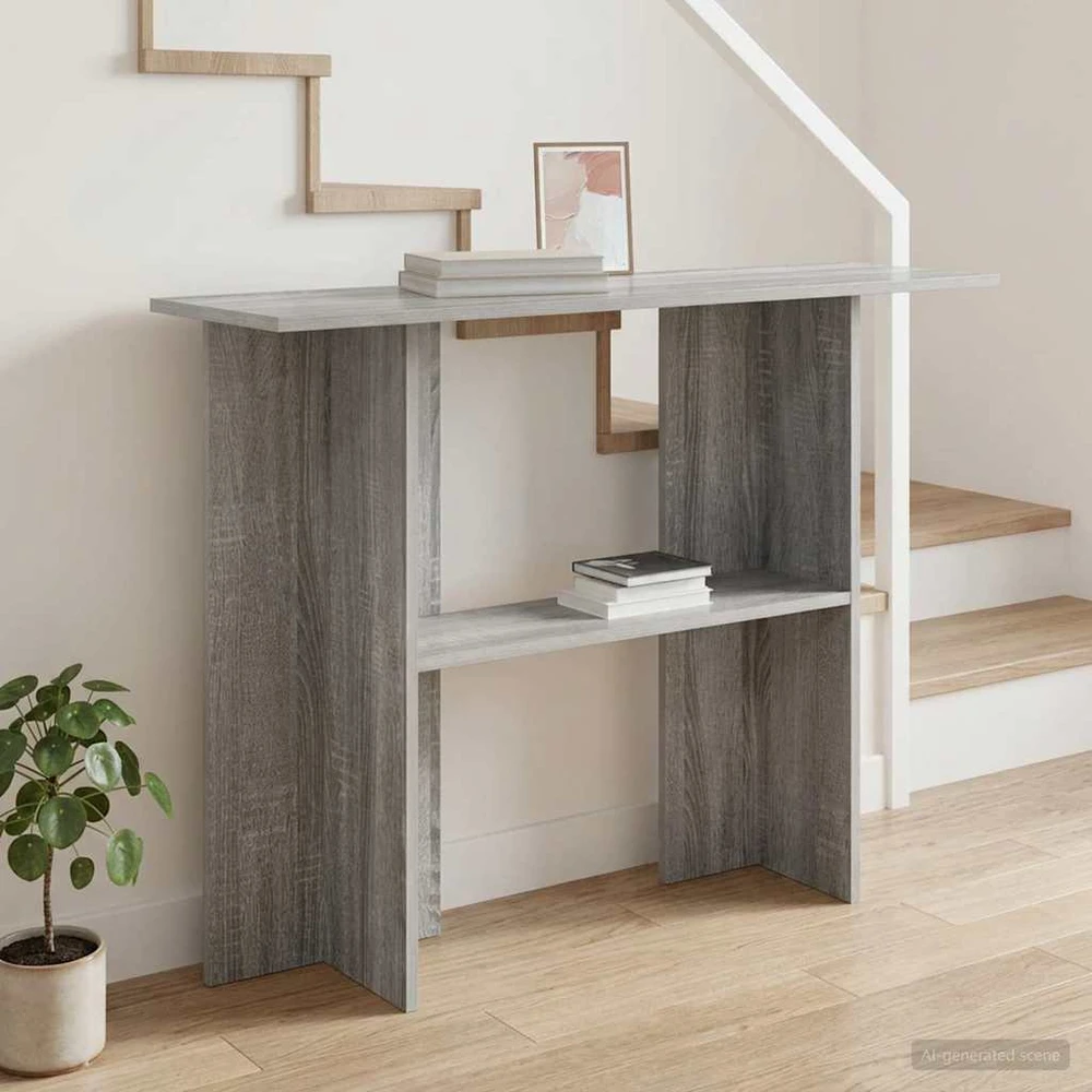 Konsolinis stalas Pilka sonoma ąžuolo 100 x 30 x 75 cm