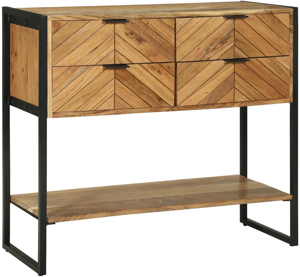Konsolinis stalas Ruda 90 x 35 x 80 cm Kietos akacijos mediena