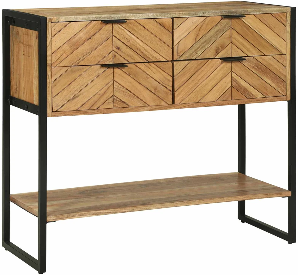 Konsolinis stalas Ruda 90 x 35 x 80 cm Kietos akacijos mediena