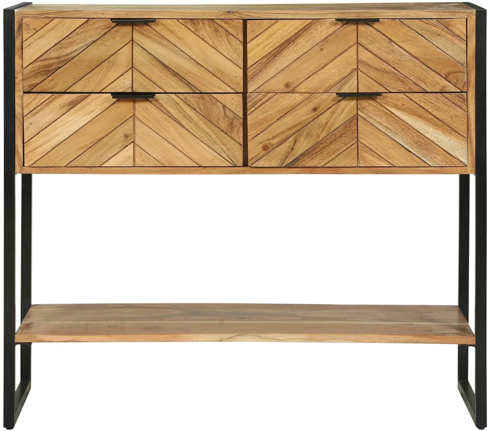Konsolinis stalas Ruda 90 x 35 x 80 cm Kietos akacijos mediena