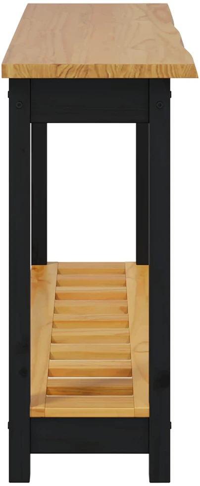 VidaXL Konsolinis stalas su lentyna EKAI Juoda 112 x 35 x 76 cm