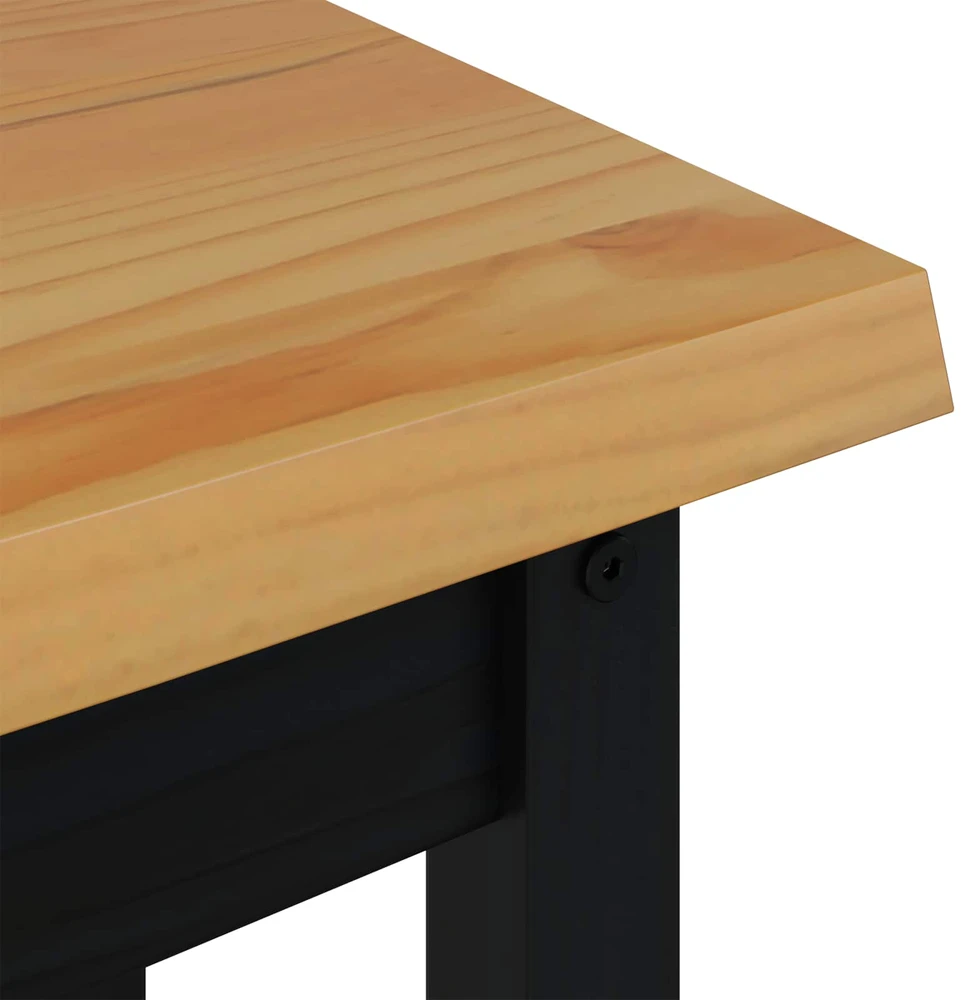 VidaXL Konsolinis stalas su lentyna EKAI Juoda 112 x 35 x 76 cm