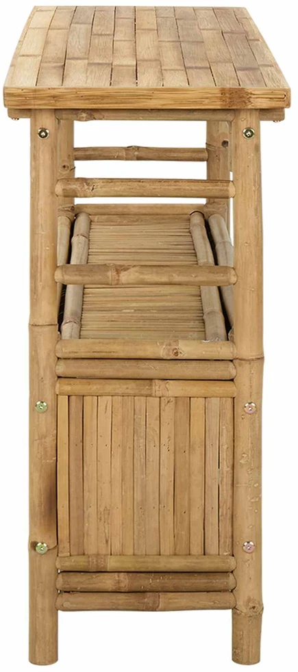 Konsolinis stalas su lentyna Natūrali 110 x 35 x 75 cm Bambukas