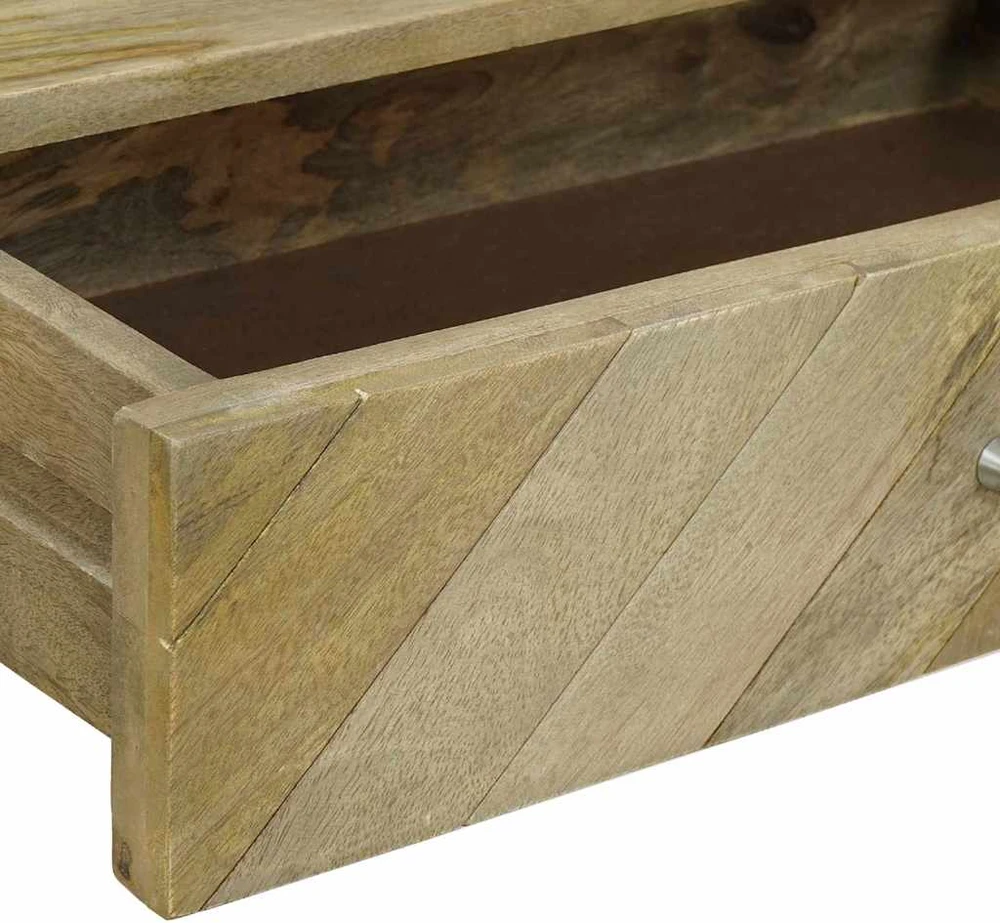 Konsolinis stalas su stalčių Natūraliai pilkas 110 x 30 x 80 cm