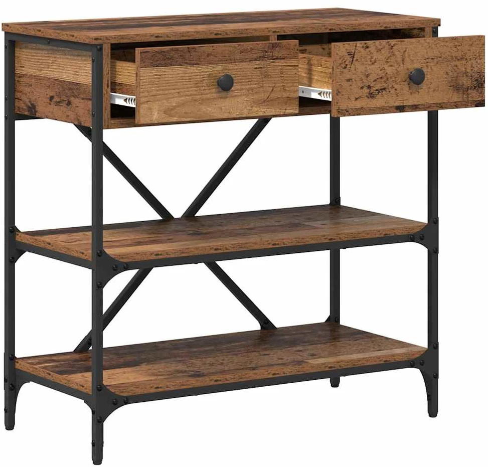 Konsolinis stalas su stalčių Ruda 75 x 34,5 x 75 cm Medis