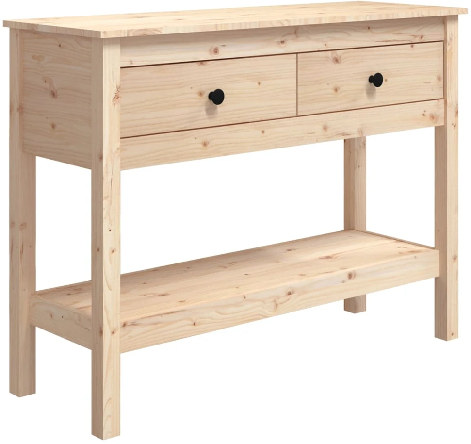 Konsolinis staliukas, 100x35x75cm, pušies medienos masyvas