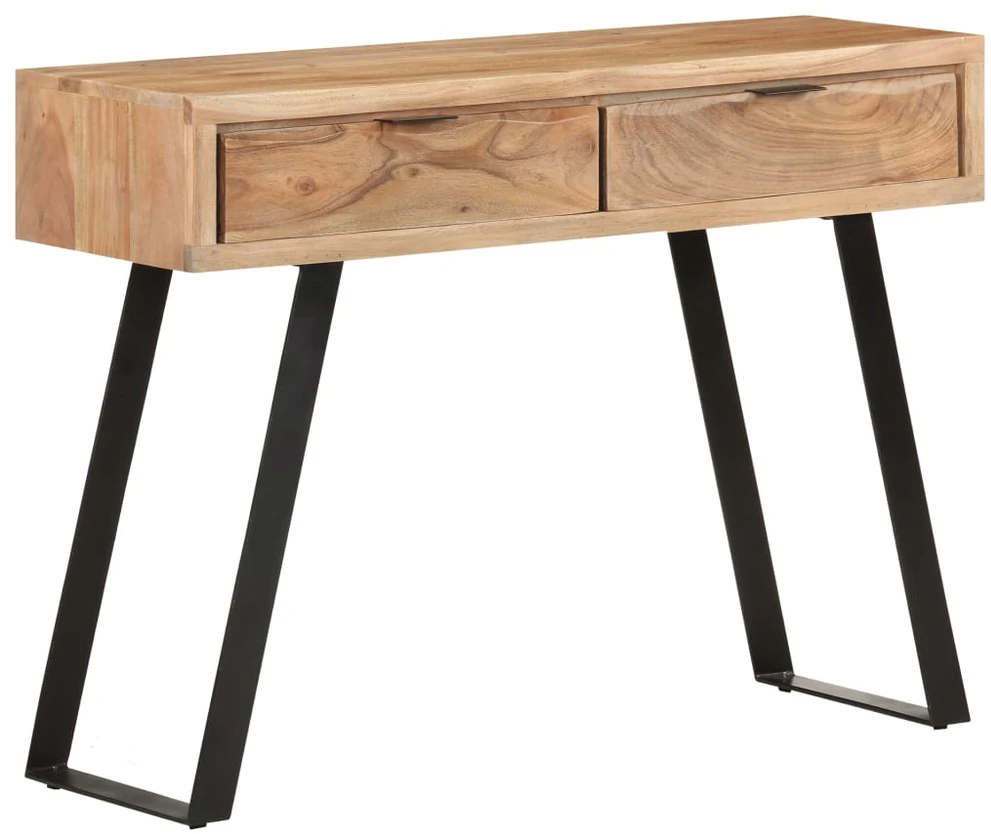 Konsolinis staliukas, 100x35x76cm, akacija su gyvais kraštais
