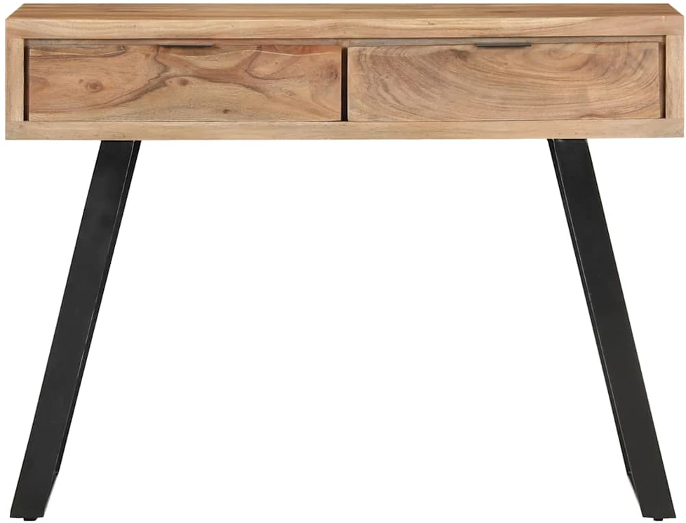Konsolinis staliukas, 100x35x76cm, akacija su gyvais kraštais