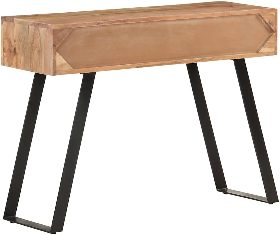 Konsolinis staliukas, 100x35x76cm, akacija su gyvais kraštais