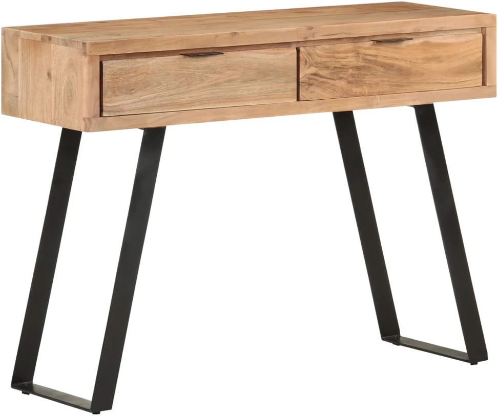 Konsolinis staliukas, 100x35x76cm, akacija su gyvais kraštais