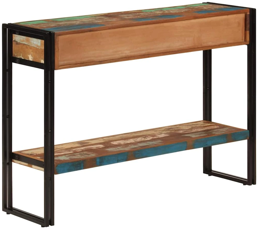Konsolinis staliukas, 110x30x76cm, perdirbtos medienos masyvas