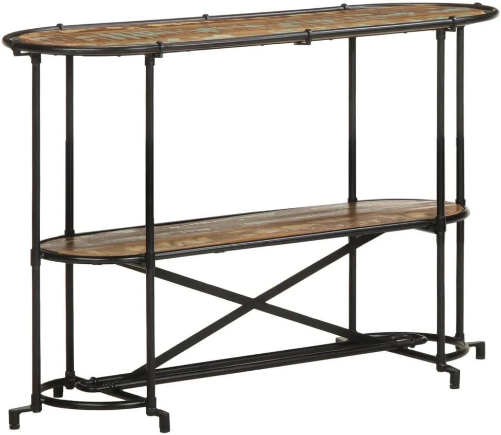 Konsolinis staliukas, 110x42x76cm, perdirbtos medienos masyvas
