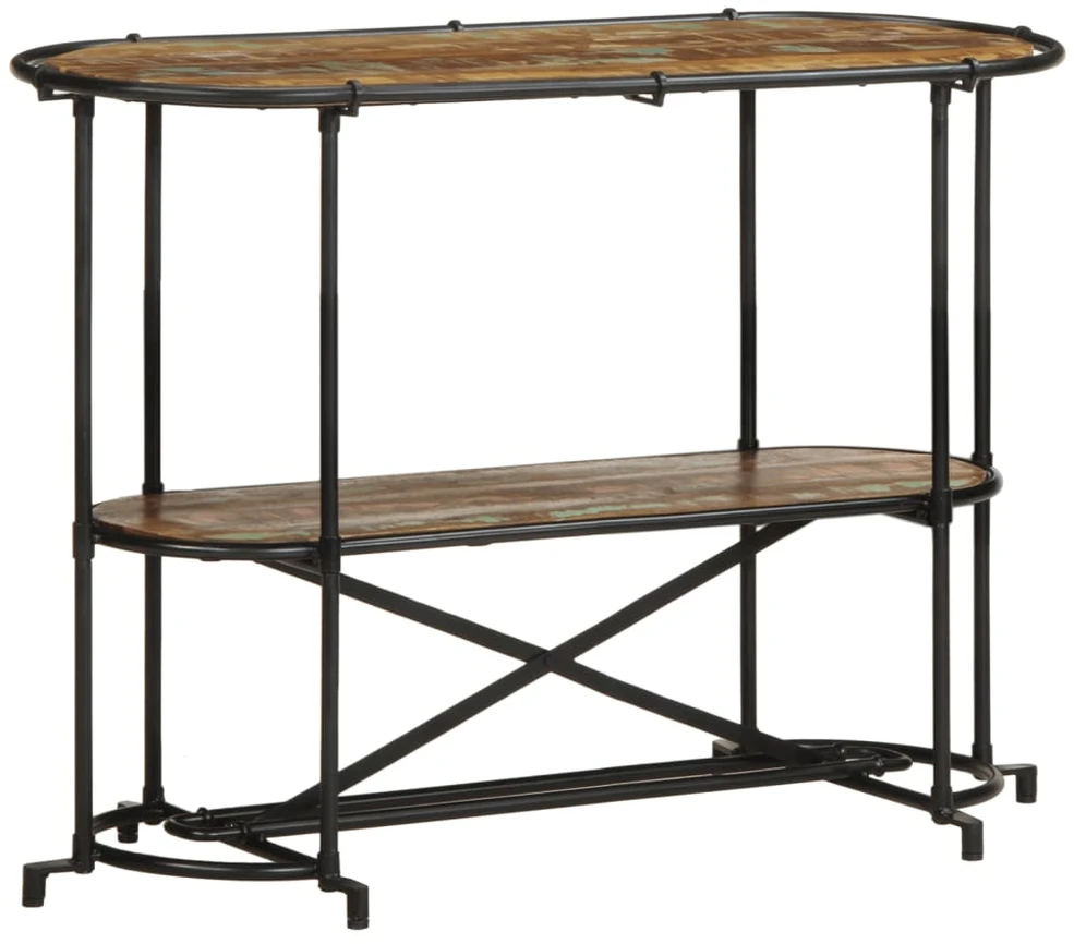 Konsolinis staliukas, 110x42x76cm, perdirbtos medienos masyvas