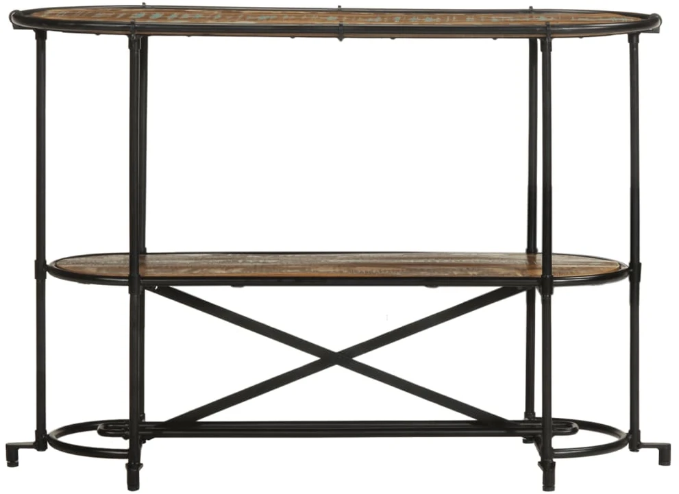Konsolinis staliukas, 110x42x76cm, perdirbtos medienos masyvas