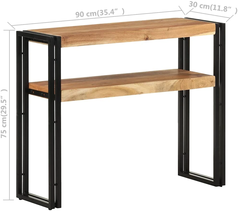 Konsolinis staliukas, 90x30x75cm, akacijos medienos masyvas