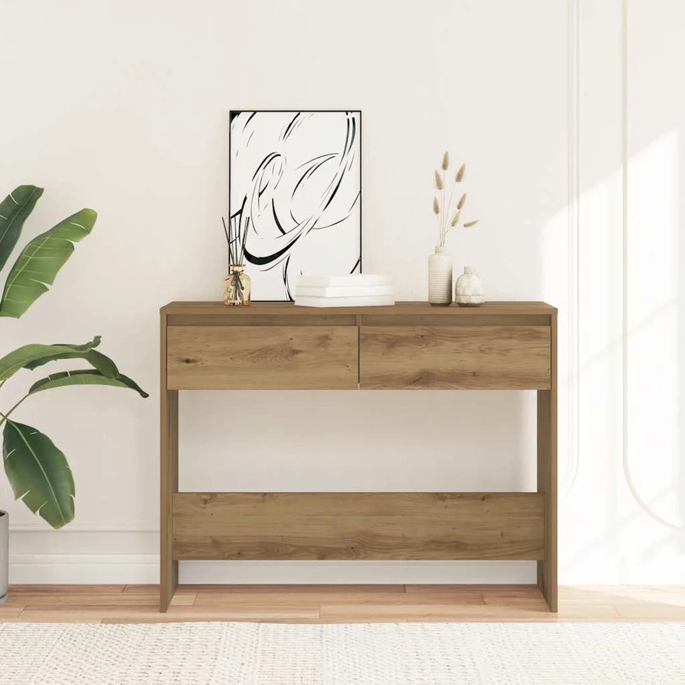 Konsolinis staliukas, artisano ąžuolo, 100x35x76,5cm, mediena