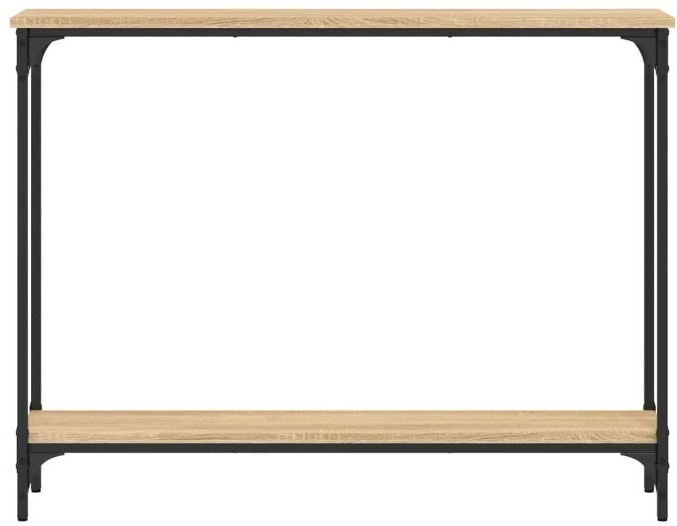 Konsolinis staliukas, ąžuolo, 100x22,5x75cm, apdirbta mediena