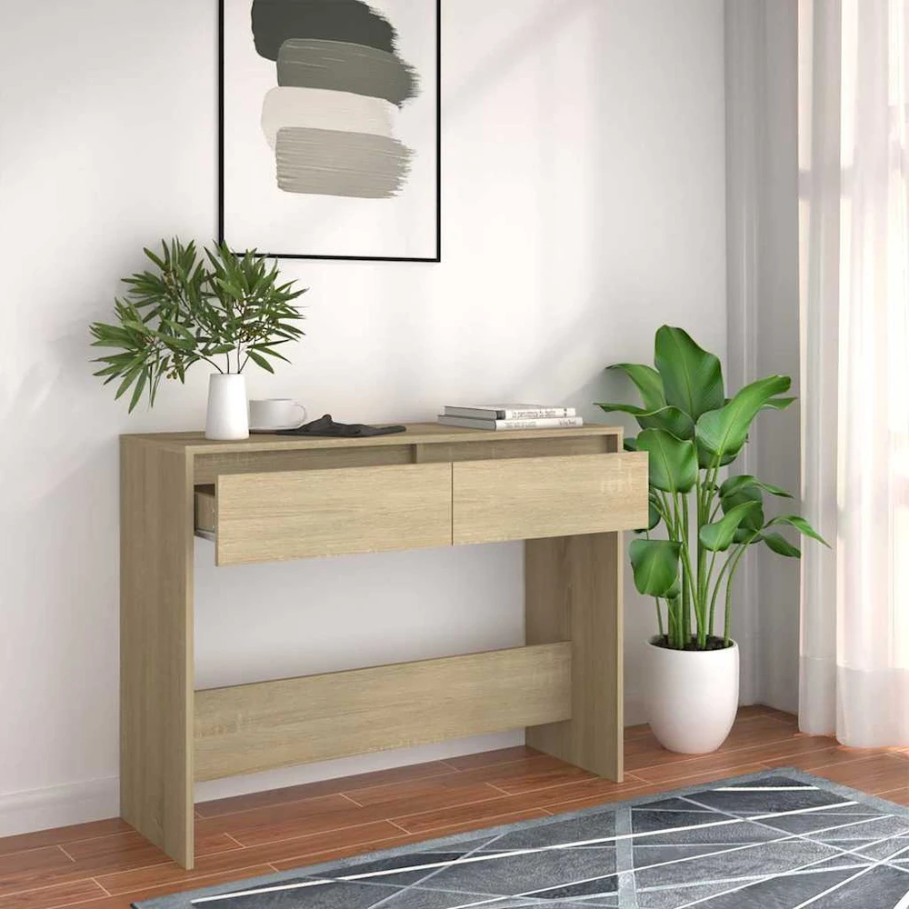 Konsolinis staliukas, ąžuolo, 100x35x76,5cm, apdirbta mediena