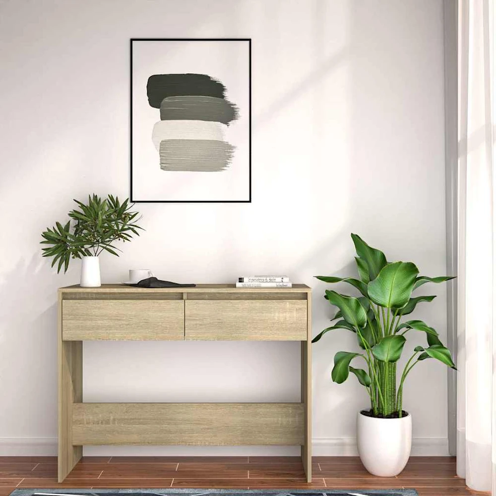 Konsolinis staliukas, ąžuolo, 100x35x76,5cm, apdirbta mediena