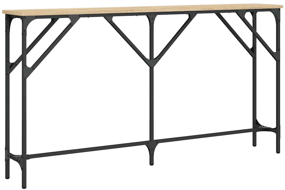 Konsolinis staliukas, ąžuolo, 140x23x75cm, apdirbta mediena
