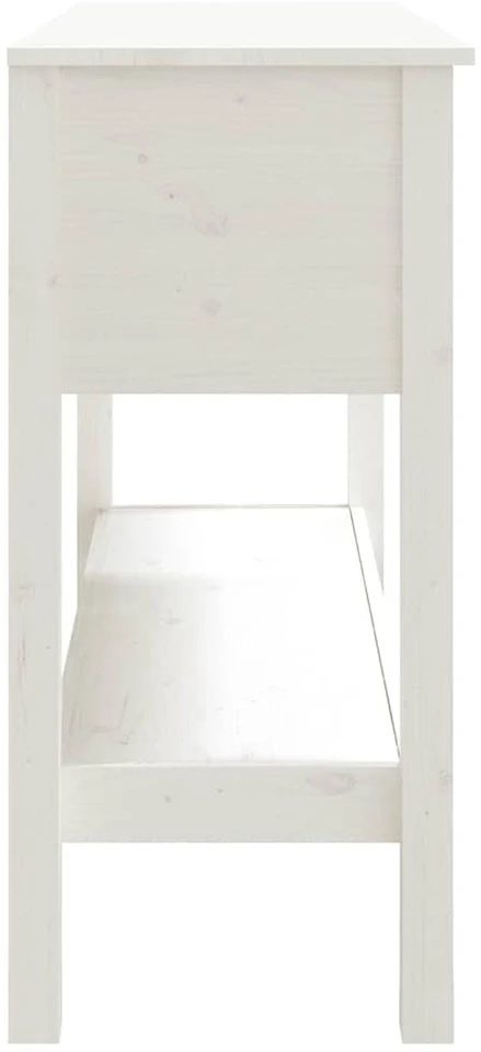 Konsolinis staliukas, baltas, 100x35x75cm, pušies masyvas