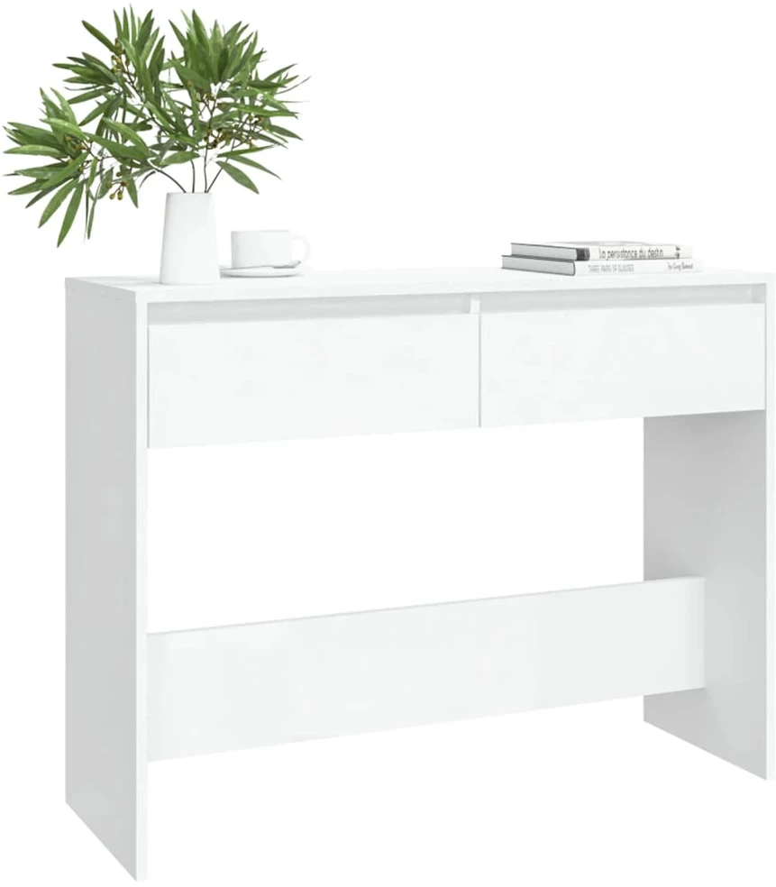 Konsolinis staliukas, baltas, 100x35x76,5cm, apdirbta mediena